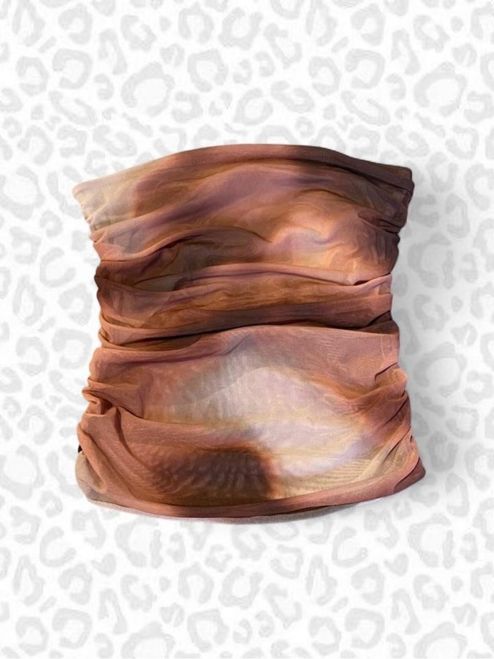 Stradivarius Mesh Ruched Tube Top — Size S